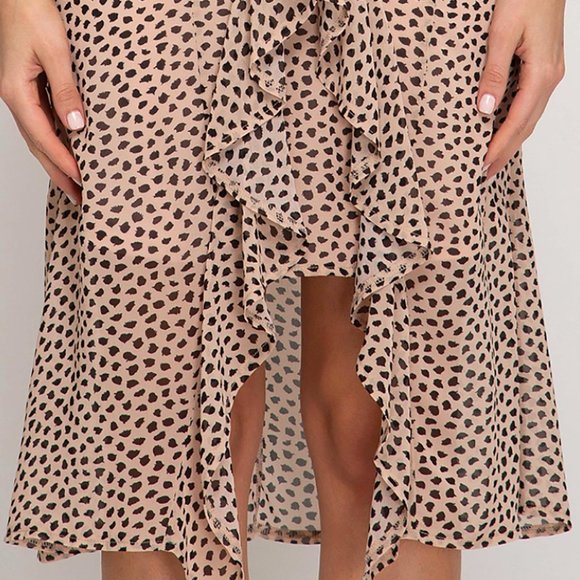 Printed Ruched Drawstring Dress - Picture 4 of 4